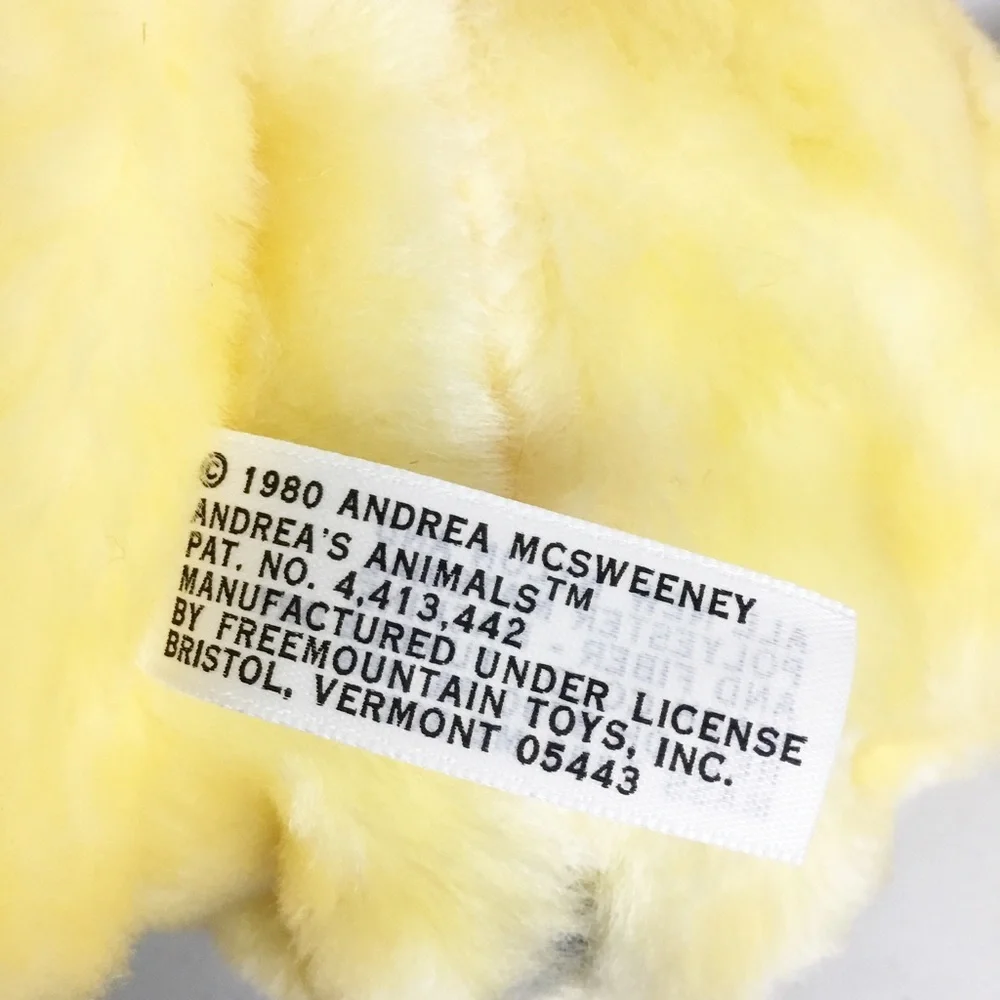 Vintage 1980s Andrea Mcsweeney Duck With Egg Plush Stuffed Animal